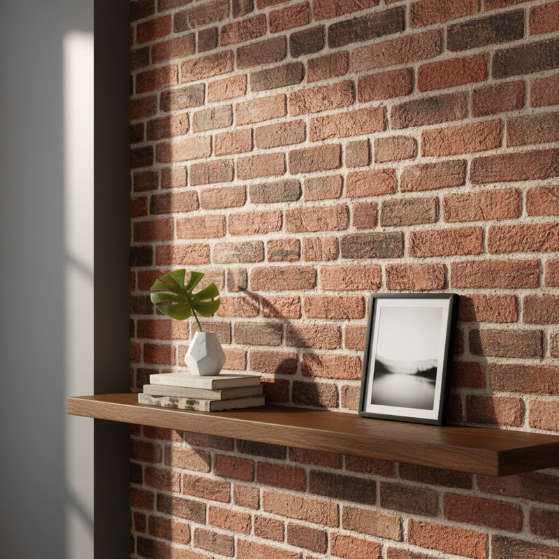 Ahaana 3D Brick Wall Panels – 9-Pack Styrofoam Tiles, 100x50cm, Easy DIY Installation for Indoor & Outdoor Walls, Living Room, Garden, Feature Wall Décor