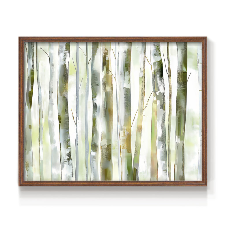 Paysage - LXIV - Reproduction encadrée - Restickable, H 11 po x l 14 po, Noyer