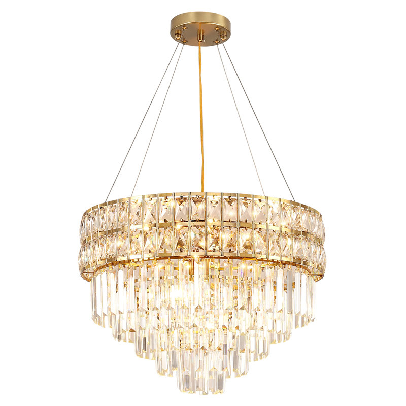 Lustre à intensité variable 11 lumières Sertorio, Doré