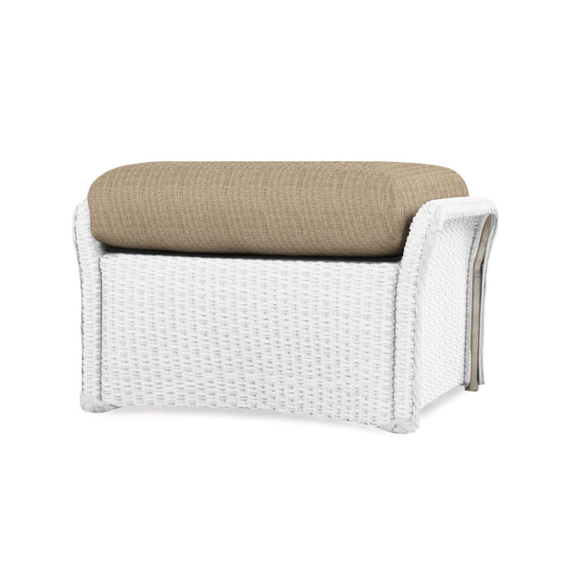Weekend Retreat Outdoor Ottoman, Remy Cloud, White