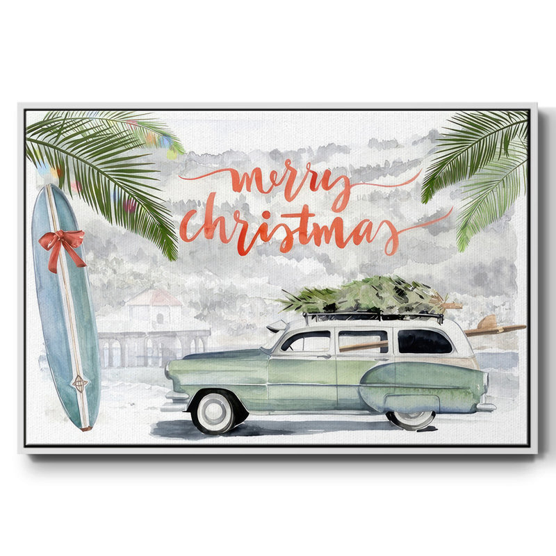 Collection de Noël So Cali A, H 17 po x l 25 po x P 1,5 po, Blanc, Blanc