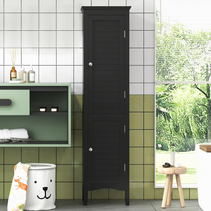 Faucette Freestanding Bathroom Cabinet, Black