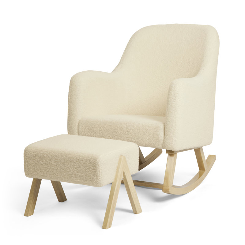 Roxby Nursery Chair and Stool, Cloud/Natural Wood