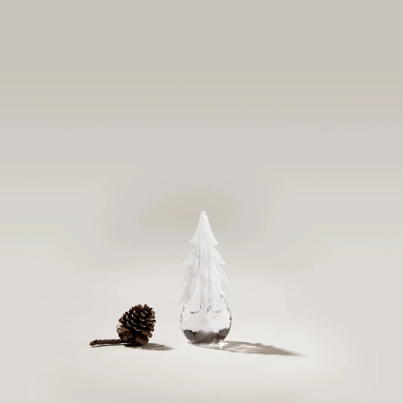 Snowy Branches Evergreen, 8" H x 4" W x 4" D