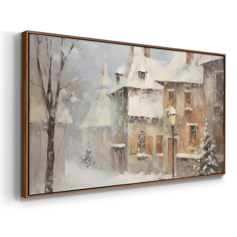 Paysage, série CCLII, toile tendue avec châssis, prête à être accrochée, H 21 po x l 41 po, Noyer