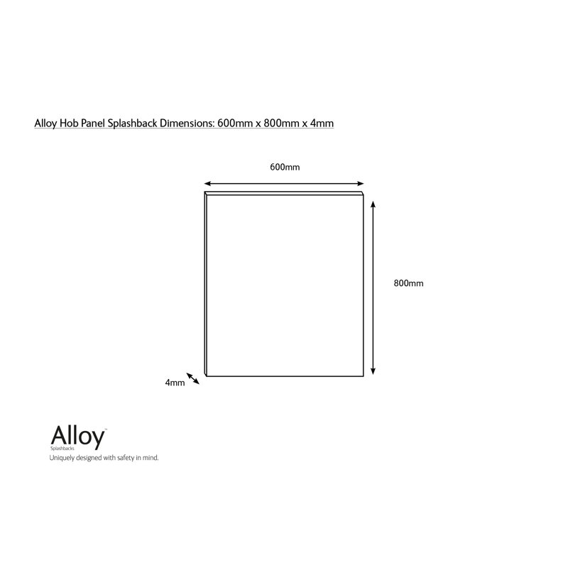 White Marble Aluminium  Kitchen Splashback, White/Grey, 80 cm x 60 cm 