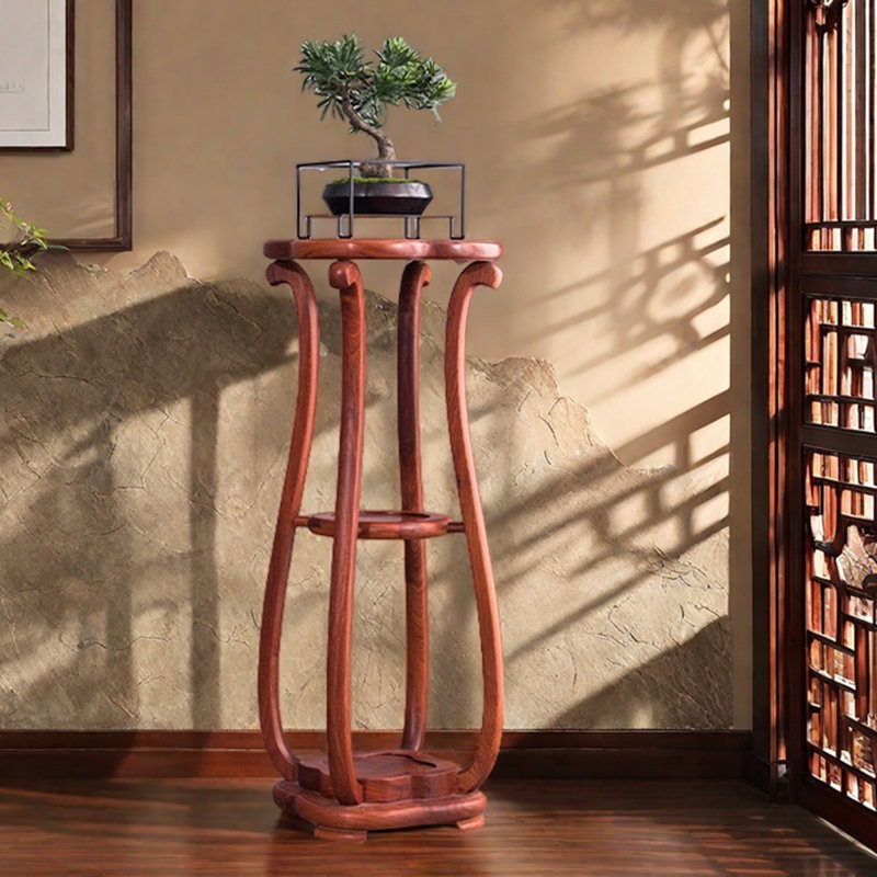 Pot de rangement chinois en bois massif, H 39,37 po x l 16,54 po x P 16,54 po