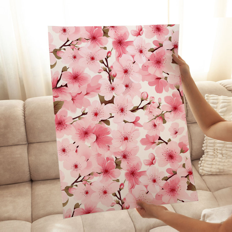 Art floral asiatique, fleurs de cerisier, fleurs de cerisier, H 30 po x l 20 po