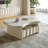 Cream wave tea table