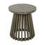 Table d'appoint d'extérieur en bois d'acacia pour le patio, table basse ronde pour la cour arrière, pelouse et balcon