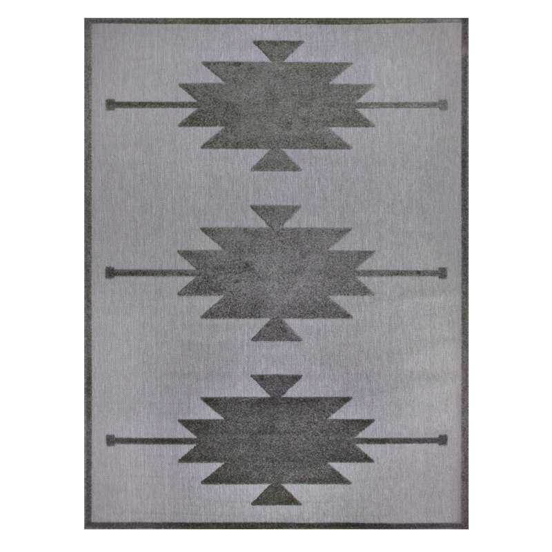 Audresha Southwestern Indoor Outdoor Area Rug Round, Rectangle 4' x 6'