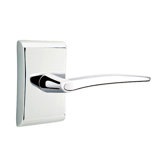 Poseidon Flat Privacy (Bed & Bath) Door Lever with Rectangle Rosette