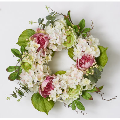 Couronne de pivoines 22 po