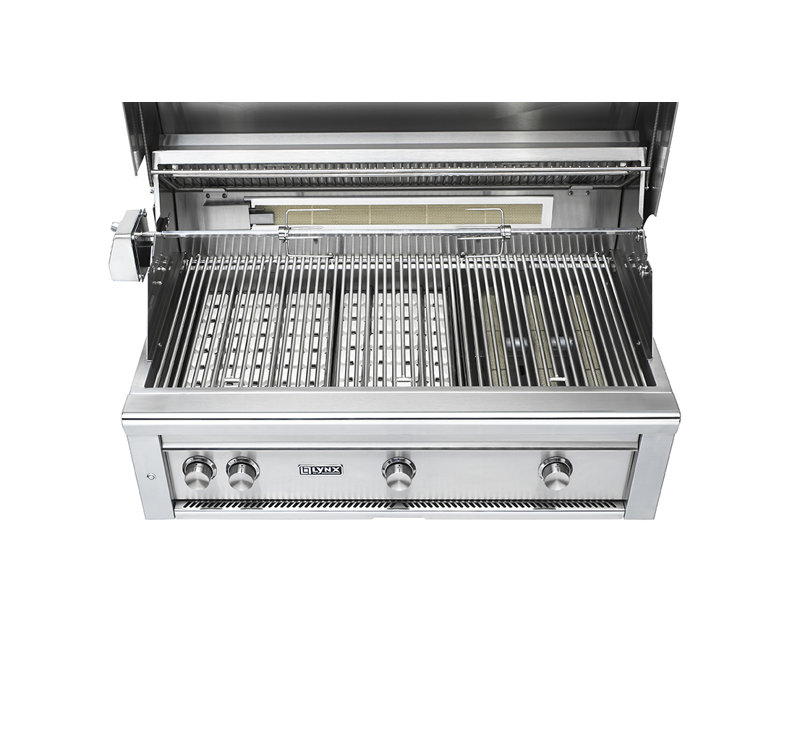 3-Burner Convertible Gas Grill with Trident Burner and Rotisserie, Liquid Propane