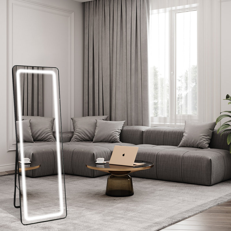 Myianna 63in Standing Bathroom Mirror Adjust 3 Color Temperature