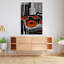 «Orange Stovetop Spirals», art mural abstrait contemporain audacieux-205347284