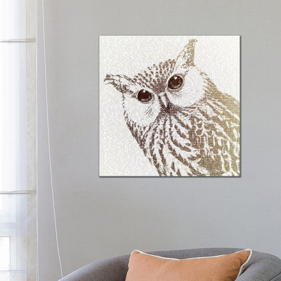 The intellectual Owl I 1 Piece Wrapped Canvas Painting
