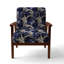 Fauteuil de chalet rembourré bleu Cobalt-122510966