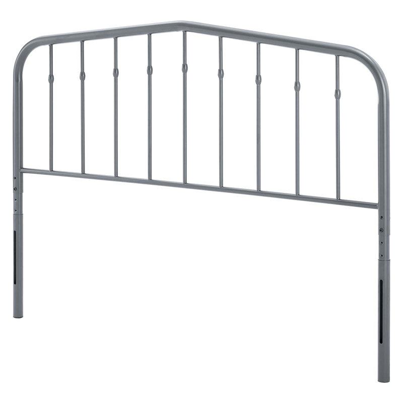 Tête de lit en métal Lennon, Gris, Grand