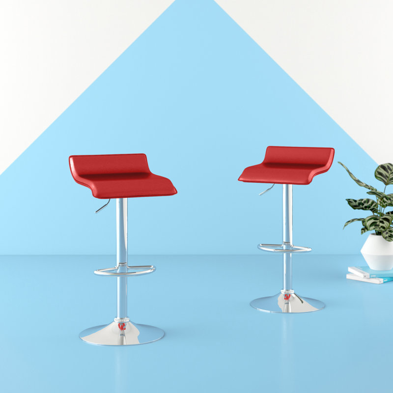 Tabouret pivotant à hauteur réglable, Rouge