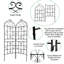 71 treillis de jardin en métal 71 po x 19,7 po, support pour plantes d'extérieur rouille, noir, assemblage simple, treillis galvanisé en tube 4 antirouille, facile à installer, matériau robuste