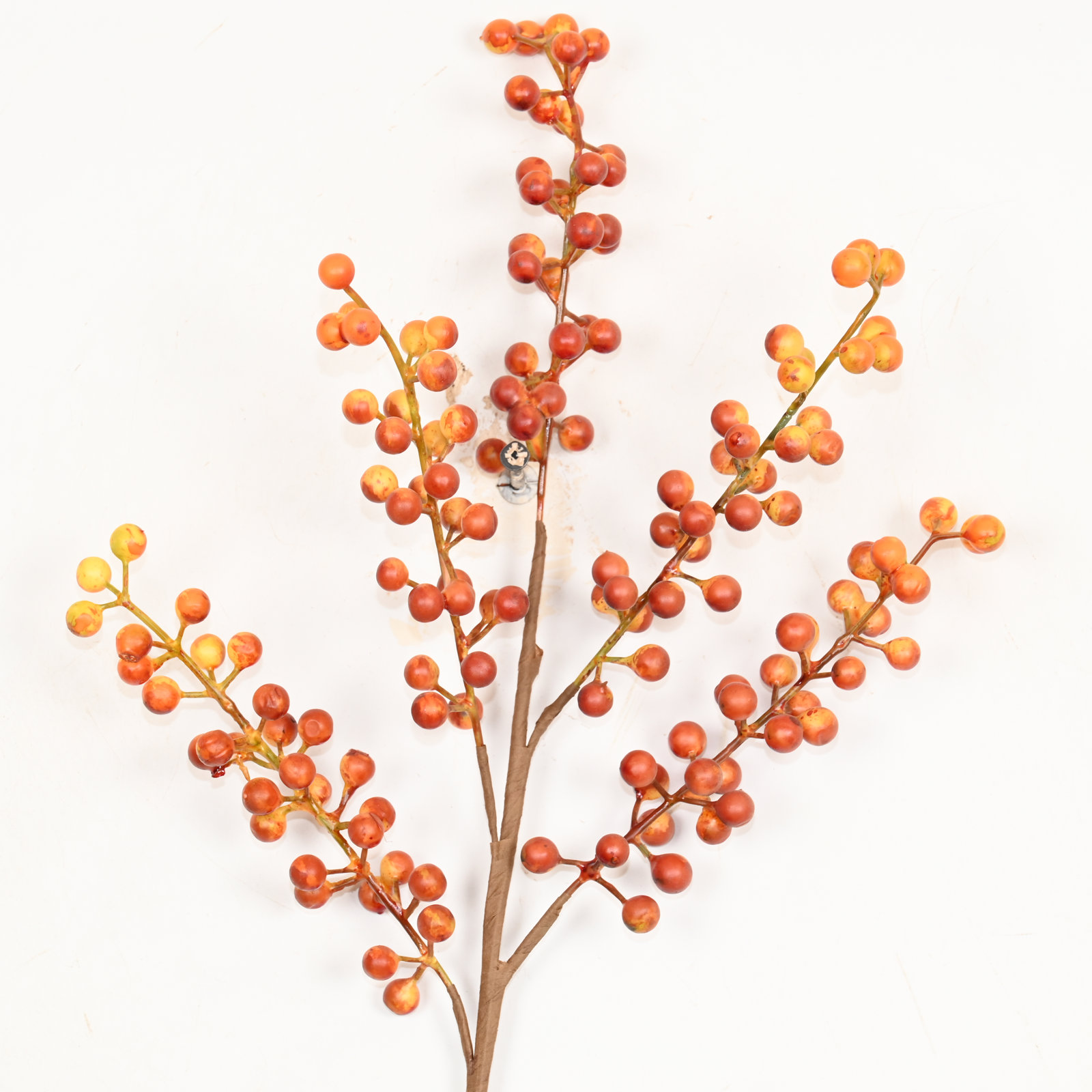 16" Artificial Fall Sprays Berry Branches For Vase Filler, Farmhouse Long Stem Faux Flower For Holidays, Wedding Party Table Decoration, Fall Winter Home Decor, Set Of 5