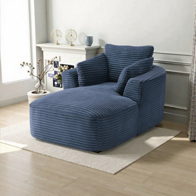 Oversized Corduroy Chaise Lounge Chair - No Assembly Required, Modern Sleeper Sofa