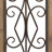 Clemmie Wood Window Inspired Scroll Brown Wall Decor with Metal Scrollwork Relief
