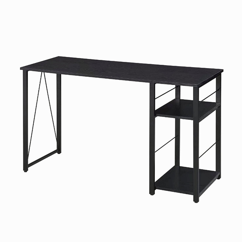 Bureau d'écriture rectangulaire avec tablette à 2 niveaux, Noir