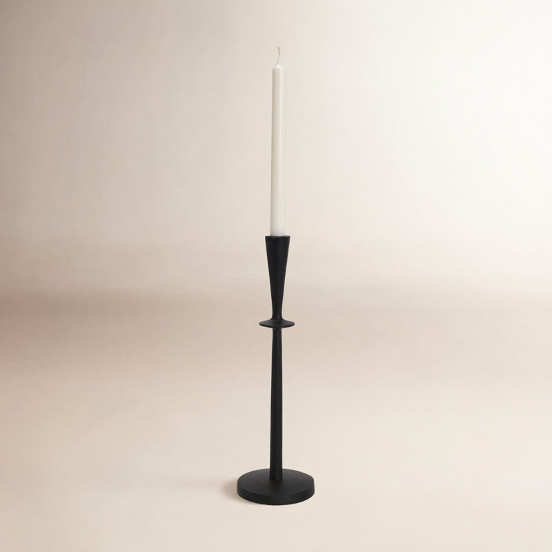 Devonya Aluminum Tabletop Candlestick, 15" H x 4.5" W x 4.5" D