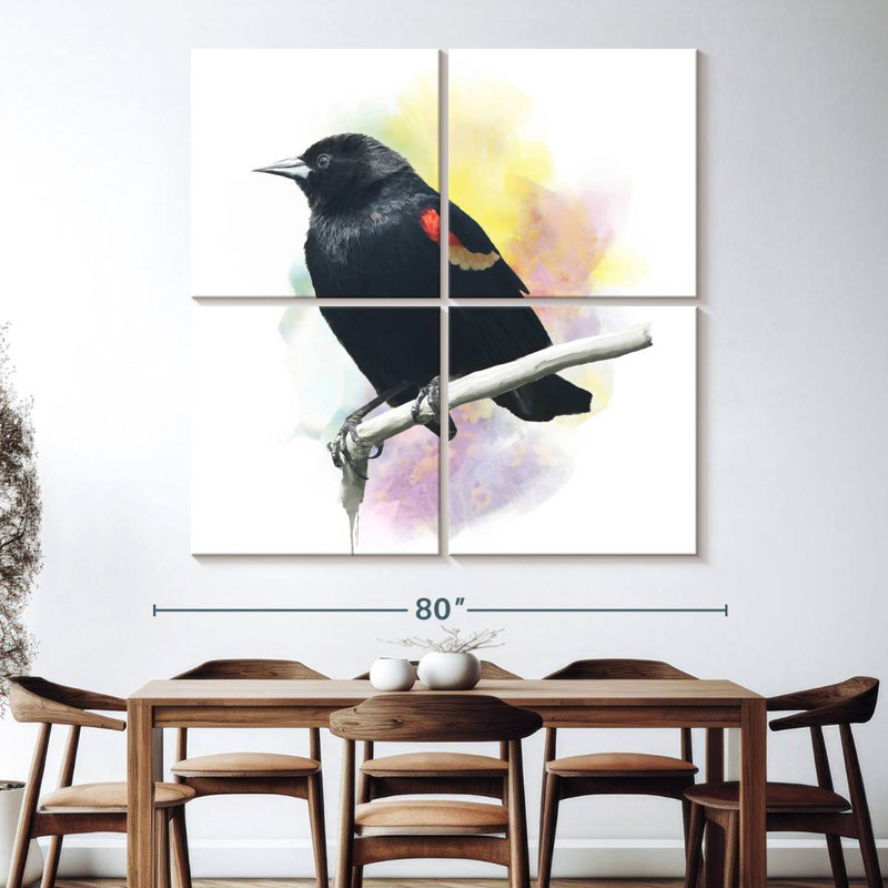 Brampt Red Winged Blackbird, 74" H x 74" W