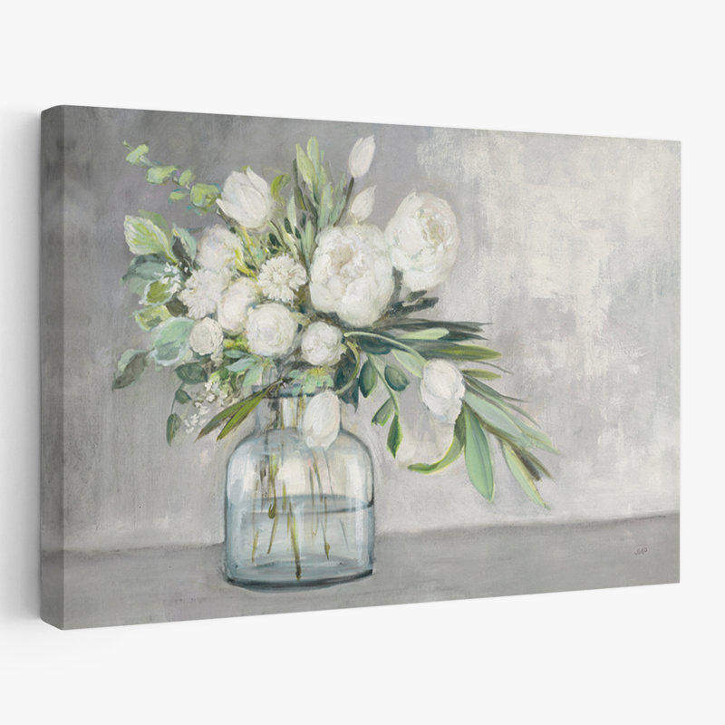 Contemporary Spring Bouquet White, 24" H x 16" W