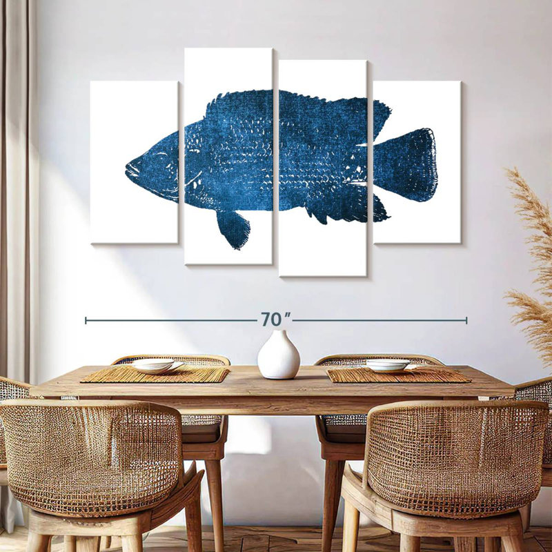 Navy Fish, 42" H x 68" W