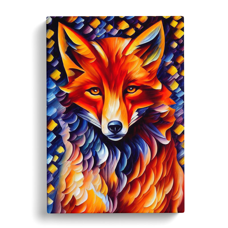 Fox In Colour - Wrapped Canvas, 60cm H x 40cm W x 3cm D