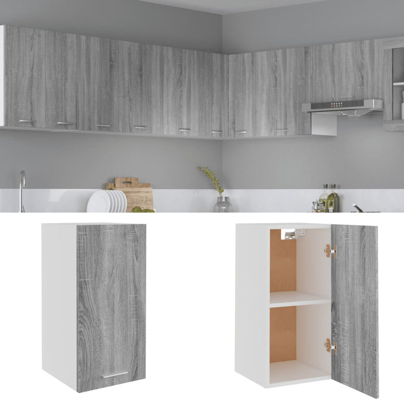 Whitcomb Hanging Cabinet Lyon 29.5x31x60 cm Engineered Wood, Grey Sonoma