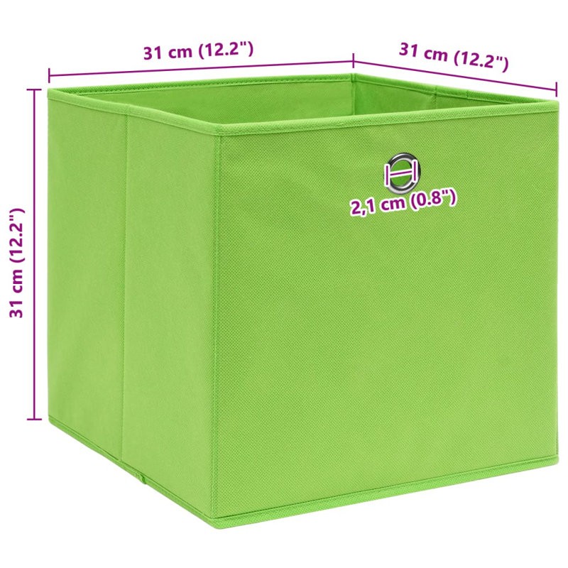Rebrilliant Fabric Decorative Bin, Green