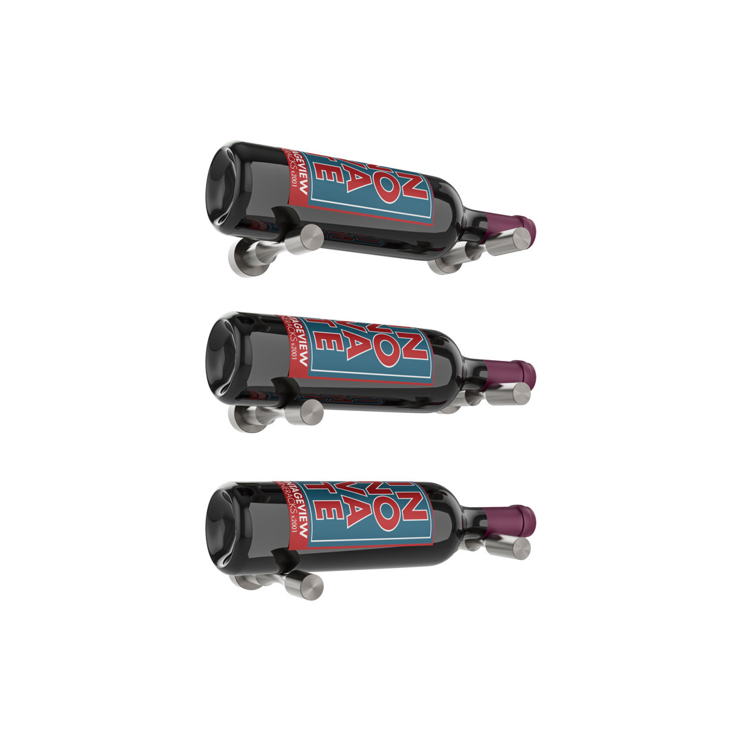 Iowa Wall Mounted 3-Bottle Wine Rack Rebrilliant 