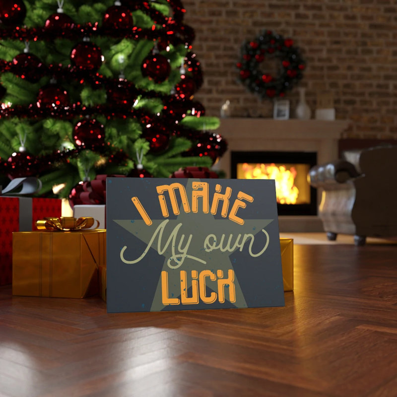 I Make My Own Luck 1 Piece Wrapped Canvas Wall Art, 28cm H x 36cm W