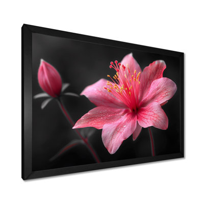 Rose, gris, élégant, simplicité, fuchsia - Fuschia, art mural