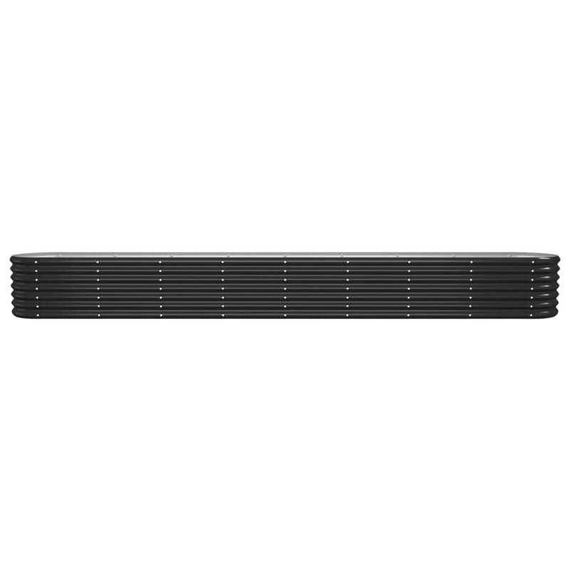 Garden Raised Bed Powder-coated Steel, 36cm H x 332cm W x 40cm D, Anthracite