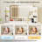 Makeup Vanity Desk with LED Mirror, Modern Vanity Table Set with Storage & Power Outlet for Bedroom & Dressing Room-1526053421