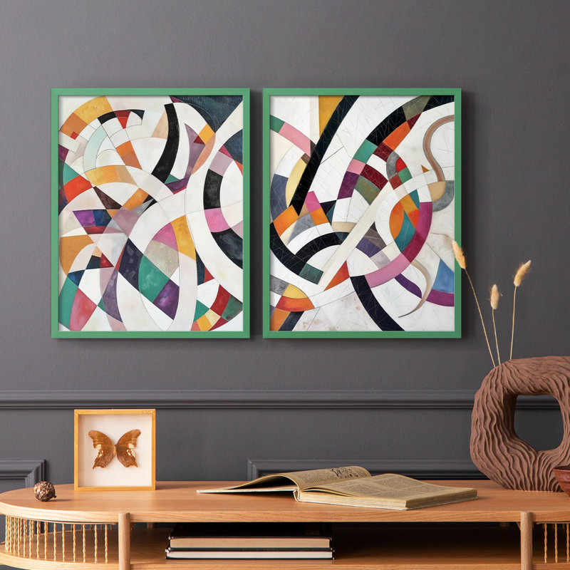 ABSTRACT Series LXVIII - Reproduction encadrée de qualité supérieure - prête à être accrochée - aucun clou requis - aucun clou requis