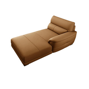 Chaise longue inclinable en similicuir de style simple et moderne