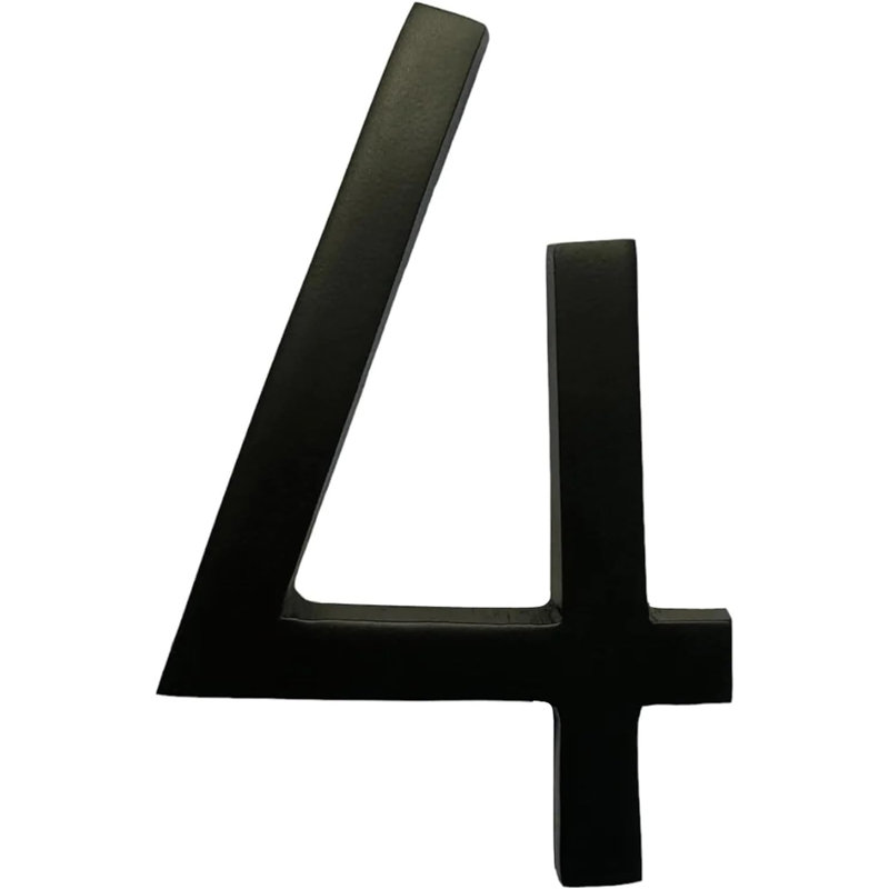 Numéro de maison 6 po en aluminium résistant aux intempéries, 4