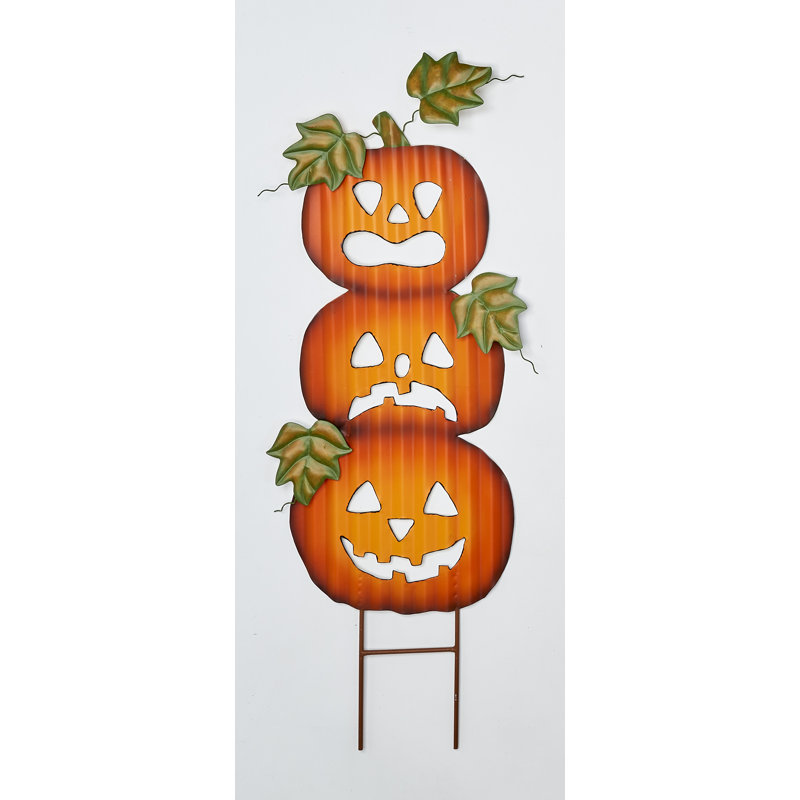 Tuteur de jardin jack o’lantern