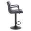 Haymark Swivel Upholstered and Faux Leather Adjustable Height Bar Stool with Steel Frame-572226601