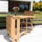 Nordic Teak Natural Wood Outdoor Rectangular Dual Folding Balcony Patio Table - 51"