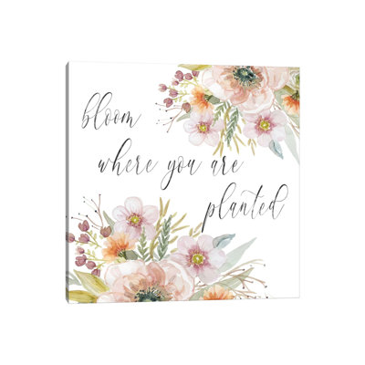 Peach Bloom I 1 Piece Wall Art on Canvas