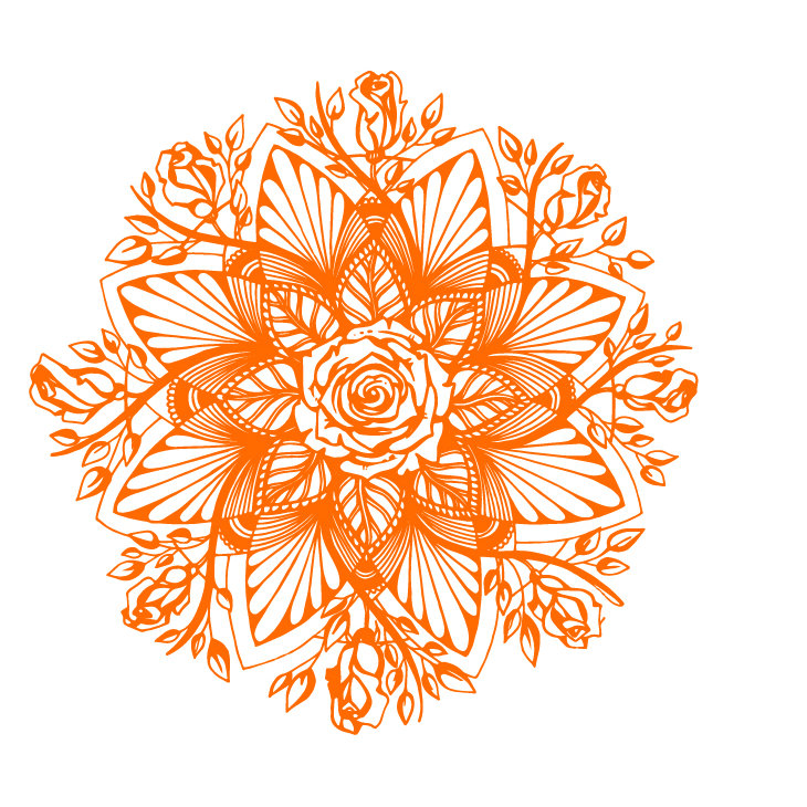 Décalcomanie murale Natazhat, Orange