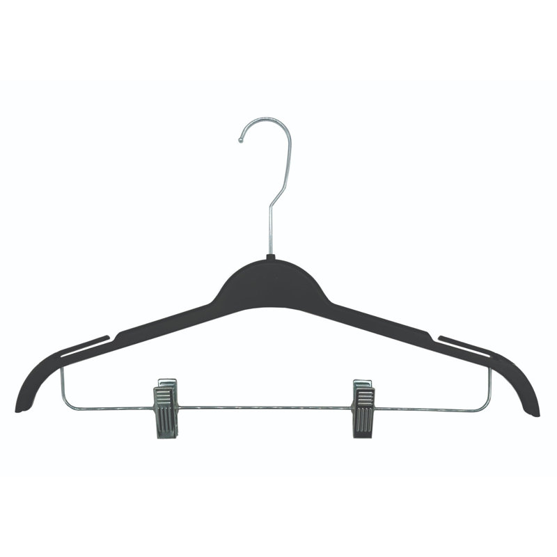 Cintres en plastique avec pinces pour robe / chandail / chandail